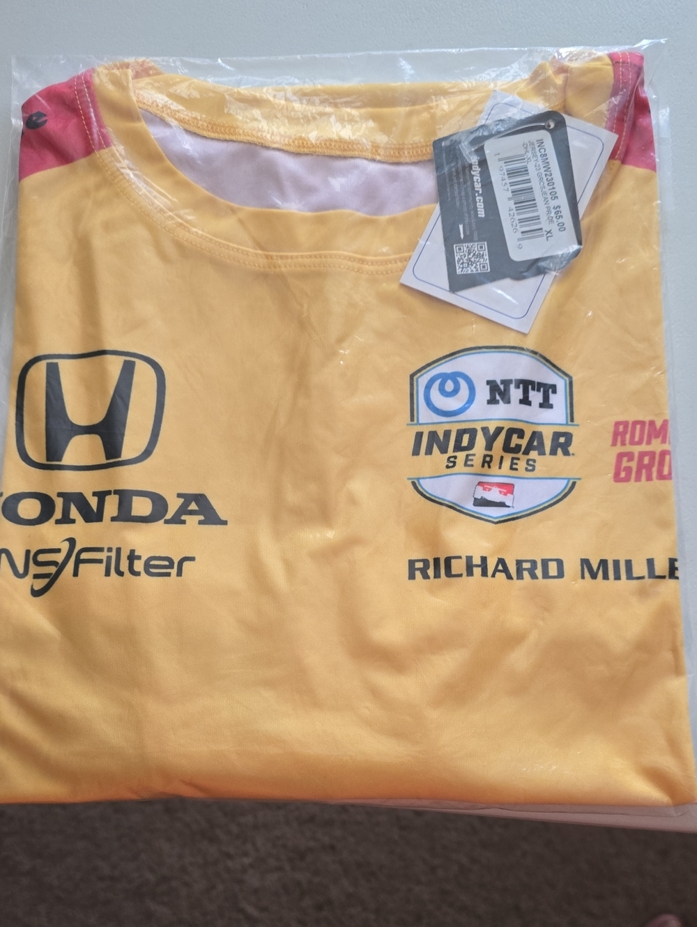 NTT IndyCar Series Yellow Team Jersey with Branding
